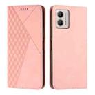 For Motorola Moto G53 5G/G13 4G/G23 4G Diamond Pattern Splicing Skin Feel Magnetic Phone Case(Rose Gold) - 1