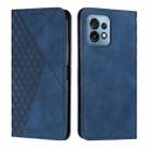 For Motorola Moto X40/X40 Pro/Edge+ 2023 Diamond Pattern Splicing Skin Feel Magnetic Phone Case(Blue) - 1