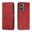 For Infinix Zero 20 Stitching Calf Texture Buckle Leather Phone Case(Red) - 1