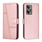 For Infinix Zero 20 Stitching Calf Texture Buckle Leather Phone Case(Rose Gold) - 1