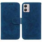 For Motorola Moto G13 / G23 / G53 Butterfly Rose Embossed Leather Phone Case(Blue) - 1