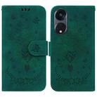 For OPPO Reno8 T 5G / A1 Pro 5G Butterfly Rose Embossed Leather Phone Case(Green) - 1