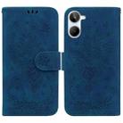 For Realme 10 4G Butterfly Rose Embossed Leather Phone Case(Blue) - 1