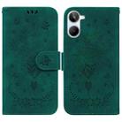 For Realme 10 4G Butterfly Rose Embossed Leather Phone Case(Green) - 1