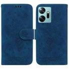 For Infinix Zero 20 Butterfly Rose Embossed Leather Phone Case(Blue) - 1