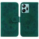 For Infinix Zero 20 Butterfly Rose Embossed Leather Phone Case(Green) - 1