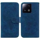 For Xiaomi 13 Pro Butterfly Rose Embossed Leather Phone Case(Blue) - 1