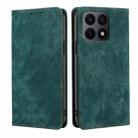 For Honor X8A RFID Anti-theft Brush Magnetic Leather Phone Case(Green) - 1