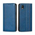 For Kyocera Digno BX2-Digno SX2-A101KC Grid Texture Magnetic Flip Leather Phone Case(Blue) - 1