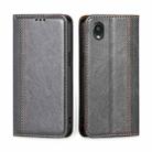 For Kyocera Digno BX2-Digno SX2-A101KC Grid Texture Magnetic Flip Leather Phone Case(Grey) - 1