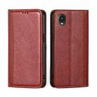 For Kyocera Digno BX2-Digno SX2-A101KC Grid Texture Magnetic Flip Leather Phone Case(Red) - 1