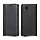 For Kyocera Digno BX2-Digno SX2-A101KC Grid Texture Magnetic Flip Leather Phone Case(Black) - 1