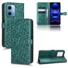 For Xiaomi Redmi Note 12 5G Honeycomb Dot Texture Leather Phone Case(Green) - 1