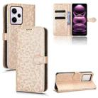 For Xiaomi Redmi Note 12 Pro 5G Honeycomb Dot Texture Leather Phone Case(Gold) - 1