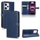 For Xiaomi Redmi Note 12 Pro 5G Honeycomb Dot Texture Leather Phone Case(Blue) - 1