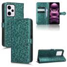 For Xiaomi Redmi Note 12 Pro 5G Honeycomb Dot Texture Leather Phone Case(Green) - 1