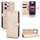 For Xiaomi Redmi Note12 Pro+ Honeycomb Dot Texture Leather Phone Case(Gold) - 1