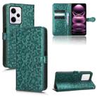 For Xiaomi Redmi Note12 Pro+ Honeycomb Dot Texture Leather Phone Case(Green) - 1