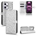 For Xiaomi Redmi Note12 Pro+ Honeycomb Dot Texture Leather Phone Case(Silver) - 1