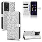 For Xiaomi Redmi K60 5G / K60 Pro / K60 Championship Edition Honeycomb Dot Texture Leather Phone Case(Silver) - 1