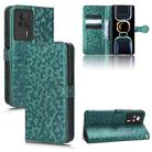 For Xiaomi Redmi K60E 5G Honeycomb Dot Texture Leather Phone Case(Green) - 1