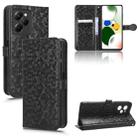 For Xiaomi Redmi Note 12 Pro Speed / Xiaomi Poco X5 Pro 5G Honeycomb Dot Texture Leather Phone Case(Black) - 1