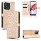 For Xiaomi Redmi 12C / Redmi 11A 4G Global Honeycomb Dot Texture Leather Phone Case(Gold) - 1