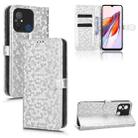 For Xiaomi Redmi 12C / Redmi 11A 4G Global Honeycomb Dot Texture Leather Phone Case(Silver) - 1