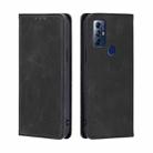 For Motorola Moto G Play 2023 Skin Feel Magnetic Horizontal Flip Leather Phone Case(Black) - 1