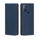 For Motorola Moto G Play 2023 Skin Feel Magnetic Horizontal Flip Leather Phone Case(Blue) - 1