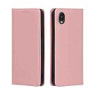 For Kyocera Digno BX2-Digno SX2-A101KC Skin Feel Magnetic Horizontal Flip Leather Phone Case(Rose Gold) - 1