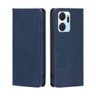 For Honor X7A Skin Feel Magnetic Horizontal Flip Leather Phone Case(Blue) - 1