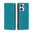 For Honor X7A Skin Feel Magnetic Horizontal Flip Leather Phone Case(Light Blue) - 1