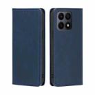 For Honor X8A Skin Feel Magnetic Horizontal Flip Leather Phone Case(Blue) - 1