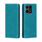 For Honor X8A Skin Feel Magnetic Horizontal Flip Leather Phone Case(Light Blue) - 1