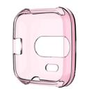 For Fitbit Versa Lite Smart Watch Silicone Protective Case(Transparent Pink) - 1