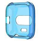 For Fitbit Versa Lite Smart Watch Silicone Protective Case(Transparent Blue) - 1