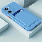 For vivo Y02 Skin Feel Card TPU Contrast Color Button Phone Case(Sky Blue) - 1