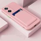 For vivo Y02 Skin Feel Card TPU Contrast Color Button Phone Case(Pink) - 1