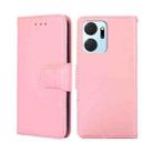 For Honor X7A Crystal Texture Leather Phone Case(Pink) - 1