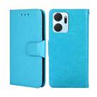 For Honor X7A Crystal Texture Leather Phone Case(Sky Blue) - 1