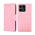 For Honor X8A Crystal Texture Leather Phone Case(Pink) - 1