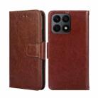 For Honor X8A Crystal Texture Leather Phone Case(Brown) - 1