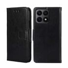 For Honor X8A Crystal Texture Leather Phone Case(Black) - 1