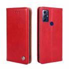 For Motorola Moto G Play 2023 Non-Magnetic Retro Texture Horizontal Flip Leather Case(Red) - 1