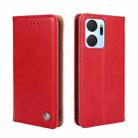 For Honor X7A Non-Magnetic Retro Texture Horizontal Flip Leather Case(Red) - 1