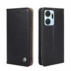 For Honor X7A Non-Magnetic Retro Texture Horizontal Flip Leather Case(Black) - 1