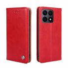 For Honor X8A Non-Magnetic Retro Texture Horizontal Flip Leather Case(Red) - 1