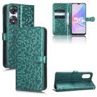 For OPPO A58 5G Honeycomb Dot Texture Leather Phone Case(Green) - 1