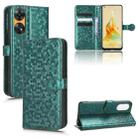 For OPPO Reno8 T 4G Honeycomb Dot Texture Leather Phone Case(Green) - 1